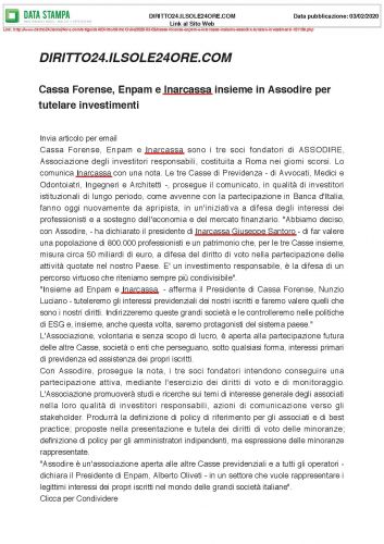 DIRITTO 24 - 03.02.2020