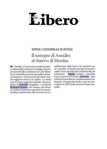 Il sostegno di Assodire al rinnovo di Messina